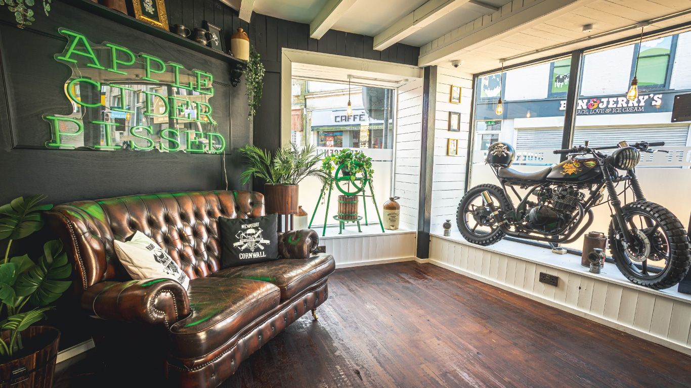 The Bearded Brewery - Newquay, decorative seating area