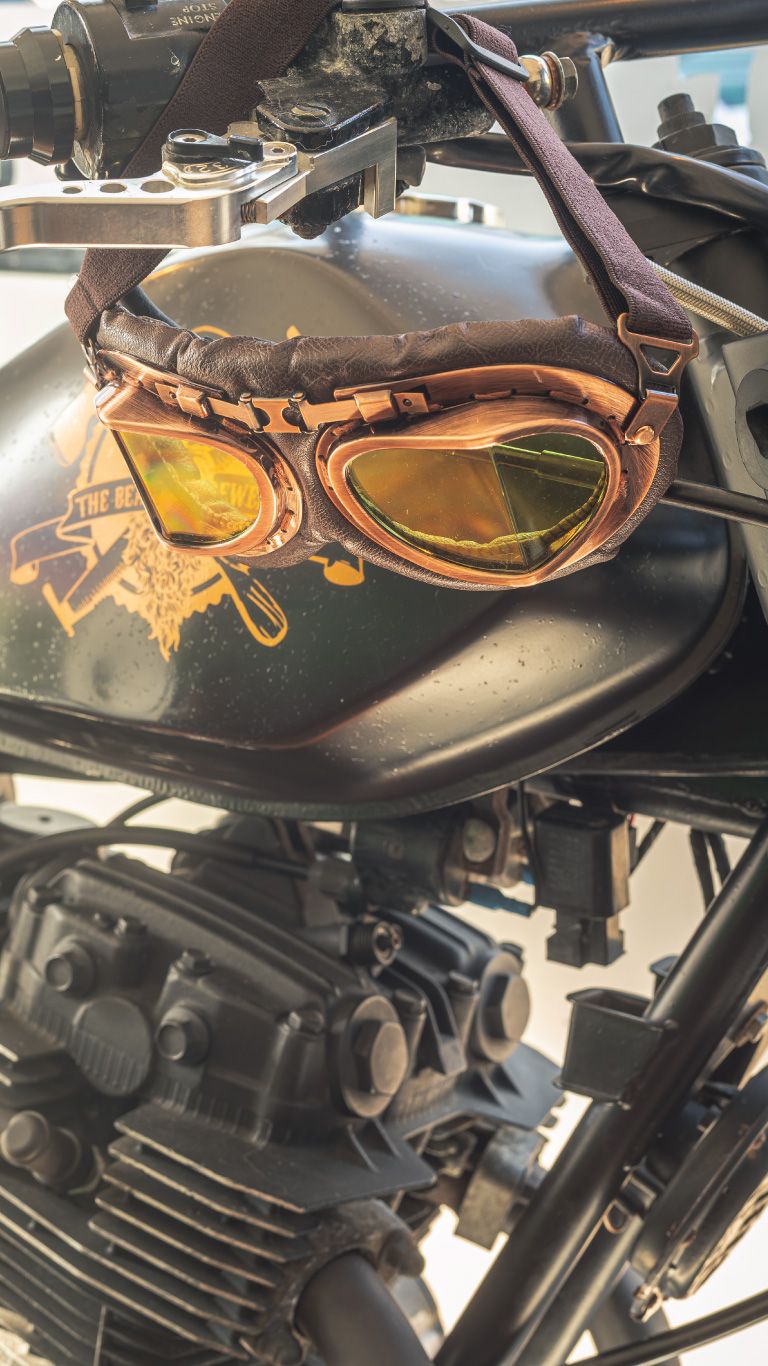 The Bearded Brewery - Newquay, motorcycle googles decoration