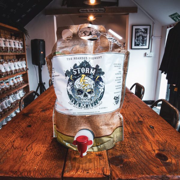 Storm Damage 3L, 6.2% ABV.